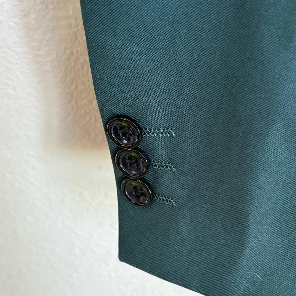 NWT Coofandy Men’s Dark Green Stretch One-Button Blazer Sport Coat M Office